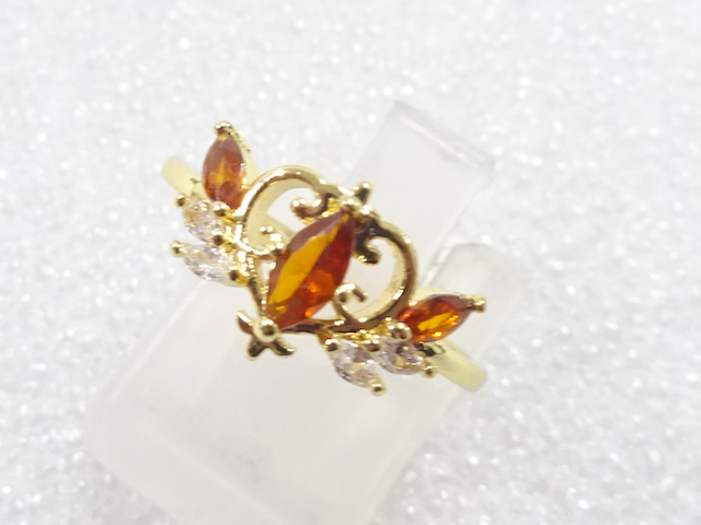 JAPANESE KIMONO / ANTIQUE COLORED STONE RING (SIZE 11)
